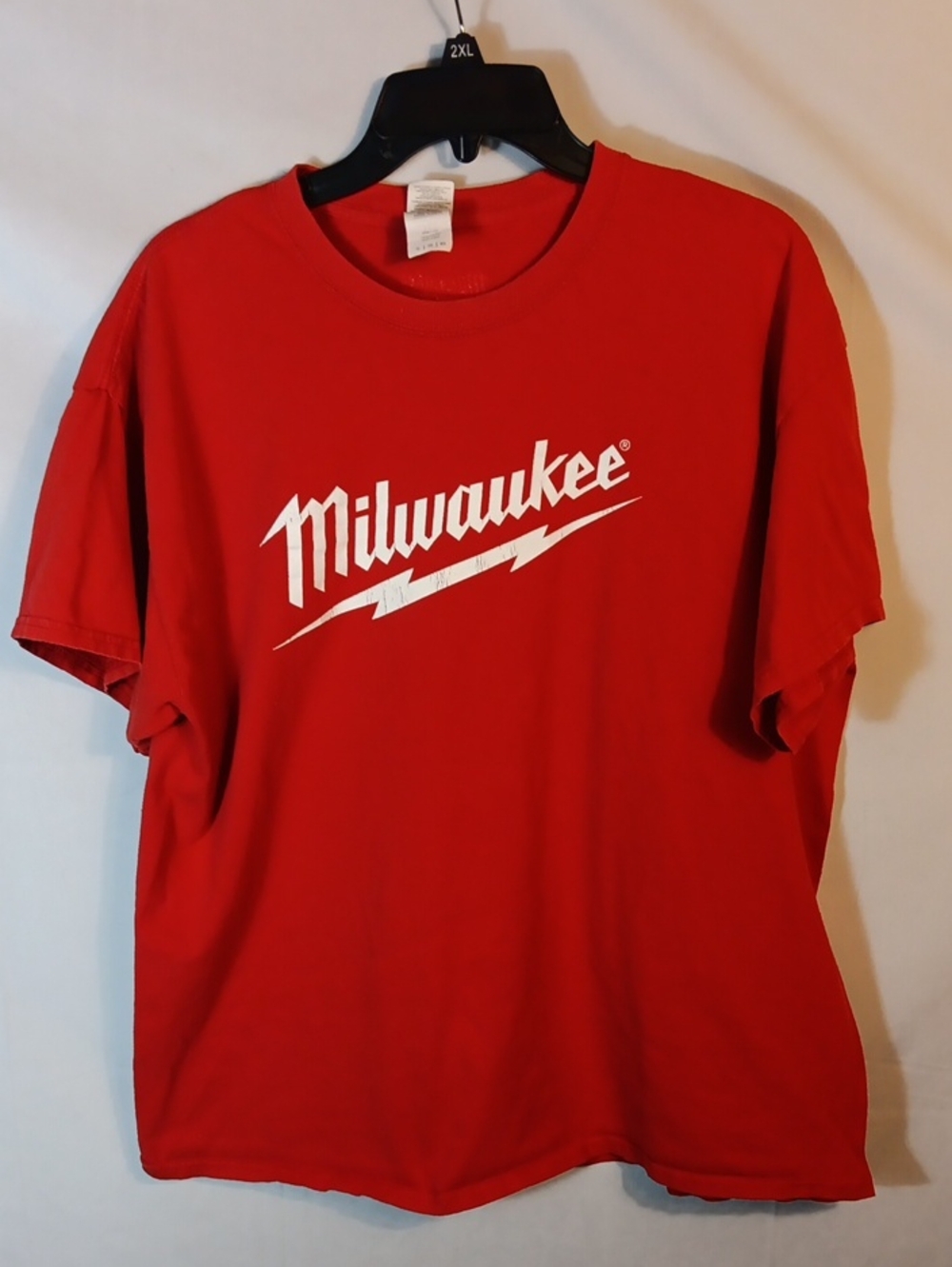 Gildan Red Milwaukee Logo Short Sleeve Tee